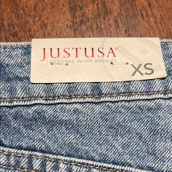 Just USA Women's Blue Denim Shorts - Picture 3 of 6
